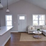 Open concept living room and kitchen area