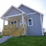 Front exterior of an affordable three-bedroom home